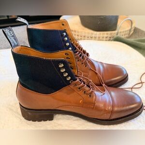 Ralph Lauren Tan Bryson Leather Boots